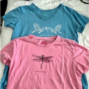 2 Life Is Good tees t-shirts M